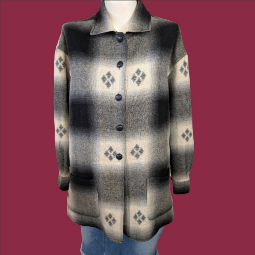 Coat Western Coastal Cowgirl Style Button Up Jacket Size L